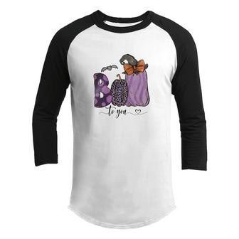 Boo To You Boo Crew Happy Halloween Youth Raglan Shirt