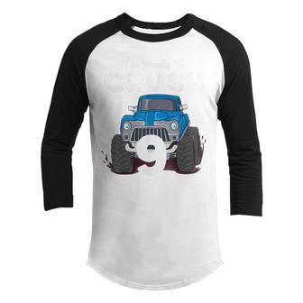 9Th Birthday Gifts Boys Im Ready To Crush 9 Monster Truck Youth Raglan Shirt - Thegiftio UK