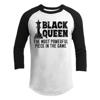 African Women Black Queen Most Powerful Piece In The Game Youth Raglan Shirt - Thegiftio UK