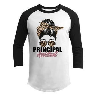 Assistant Principal Messy Bun Job Title School Worker V2 Youth Raglan Shirt - Thegiftio UK