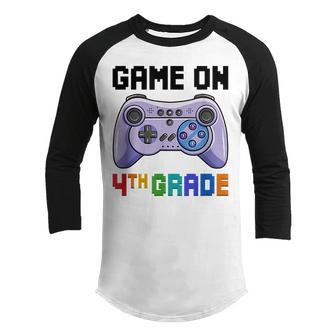 Back To School Game On 4Th Grade Gamer First Day Of School Youth Raglan Shirt - Thegiftio UK