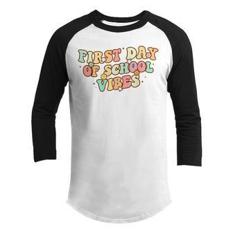 Back To School Vibes Happy First Day Of School For Teachers Youth Raglan Shirt - Thegiftio UK