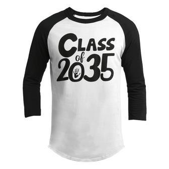 Class Of 2035 Grow With Me First Day Of School Youth Raglan Shirt - Thegiftio UK