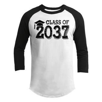 Class Of 2037 Grow With Me Kindergarten Pre-K Graduation Youth Raglan Shirt - Thegiftio UK