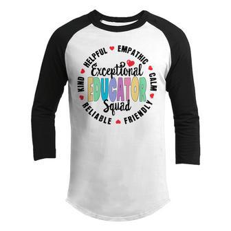 Exceptional Educator Squad Special Education Teacher Autism Youth Raglan Shirt - Thegiftio UK
