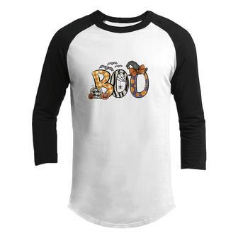 Funny Boo Crew Halloween Cute Gift Youth Raglan Shirt - Seseable