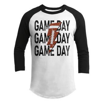 Game Day Football Retro American Football Sport Cute Top Youth Raglan Shirt - Thegiftio UK
