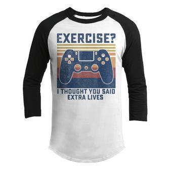 Gamer Merch Boys Funny Video Game Controller Extra Lives Youth Raglan Shirt - Thegiftio UK