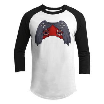 Halloween Skeleton Zombie Gaming Controllers Mummy Boys Kids V6 Youth Raglan Shirt - Thegiftio UK