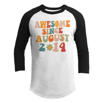 Happy 8Th Birthday 8 Year Old Awesome Since August 2014 Youth Raglan Shirt - Thegiftio UK