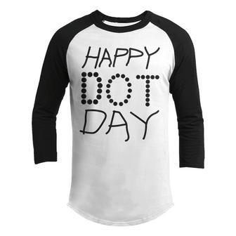 Happy Dot Day Polka Dot September 15Th Boys Girls Kids Youth Raglan Shirt - Thegiftio UK