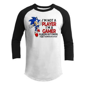 Im Not A Player Im A Gamer Youth Raglan Shirt - Thegiftio UK