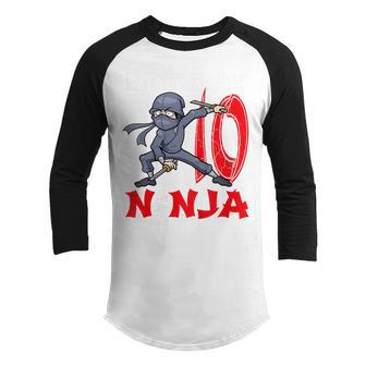 Kids 10 Year Old Gifts 10Th Birthday Ninja Funny For Boy Party Youth Raglan Shirt - Thegiftio UK