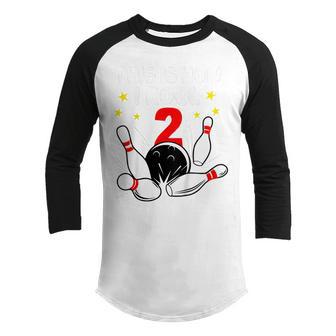 Kids 2 Year Old Bowling This Is How I Roll 2Nd Birthday Boys Gift Youth Raglan Shirt - Thegiftio UK
