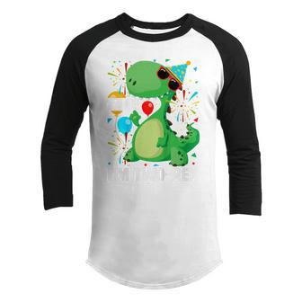 Kids 2 Year Old Gifts 2-Rex 2Nd Birthday Boy Dinosaur T Rex Youth Raglan Shirt - Thegiftio UK
