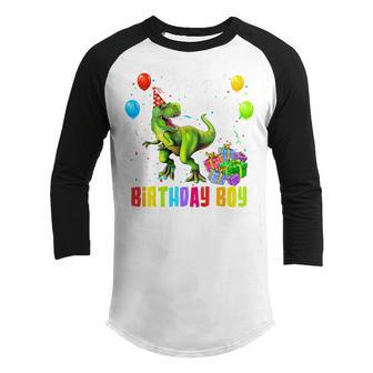 Kids 2 Year Old Gifts Rawr Im 2Nd Birthday Boy Dinosaur T Rex Youth Raglan Shirt - Thegiftio UK