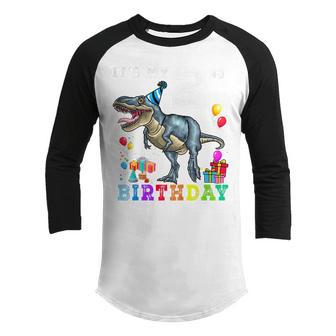 Kids 2Nd Birthday Gifts 2 Year Old Boy Dino T Rex Dinosaur Youth Raglan Shirt - Thegiftio UK