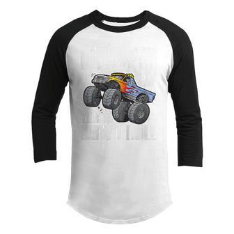 Kids 3Rd Birthday Boys Im 3 This Is How I Roll Monster Truck Youth Raglan Shirt - Thegiftio UK