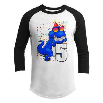 Kids 4 Year Old Gifts Rawr Im 4Th Birthday Boy Dinosaur T Rex Youth Raglan Shirt - Thegiftio UK