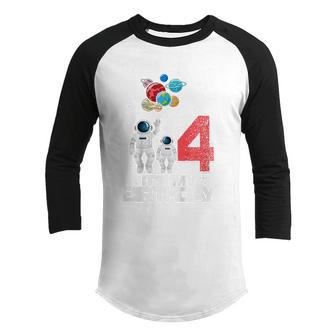 Kids 4 Years Old Gifts Its My 4Th Birthday Boys Kids Astronaut Youth Raglan Shirt - Thegiftio UK