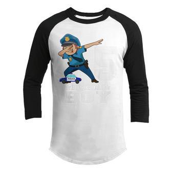 Kids 5 Year Old Gifts 5Th Birthday Boy Dabbing Police For Son Youth Raglan Shirt - Thegiftio UK