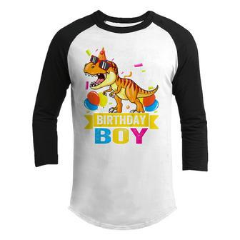 Kids 6 Year Old Gifts Rawr Im 6Th Birthday Boy Dinosaur T Rex Youth Raglan Shirt - Thegiftio UK