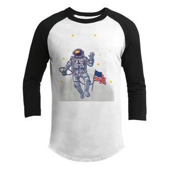 Kids 6 Year Old This Astronaut Is 6Th Birthday Outer Space Youth Raglan Shirt - Thegiftio UK