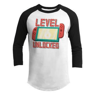 Kids 6Th Birthday Boy Level 6 Unlocked 6 Year Old Video Gamer Youth Raglan Shirt - Thegiftio UK