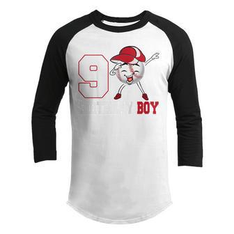 Kids 8 Year Old Gifts Dabbing Baseball 8Th Birthday Boy Ns Youth Raglan Shirt - Thegiftio UK