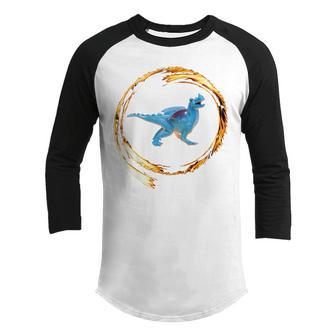 Kids Dinosaur Fire Youth Raglan Shirt - Thegiftio UK