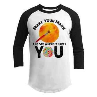 Kids Dot Day International Dot Day Make Your Mark Dot Day Youth Raglan Shirt - Thegiftio UK