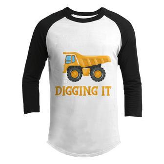 Kids Five 5Yr 5Th Birthday Construction Boy 5 Years Old Youth Raglan Shirt - Thegiftio UK