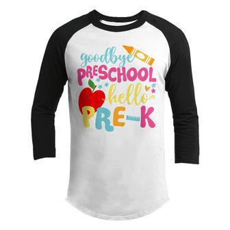 Kids Goodbye Preschool Class Of 2033 Graduate Hello Pre-K School Youth Raglan Shirt - Thegiftio UK