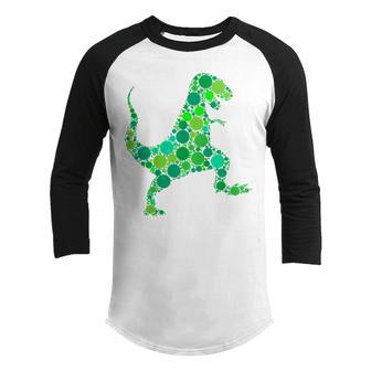 Kids Kids Polka Dot T Rex Dinosaur International Dot Day Boys V2 Youth Raglan Shirt - Thegiftio UK