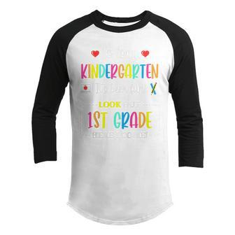 Kids Kids So Long Kindergarten 1St Grade Here I Come Graduation V2 Youth Raglan Shirt - Seseable