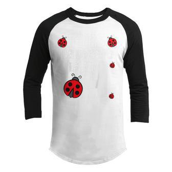 Kids Ladybug Birthday 4Th Birthday This Ladybug Is 4 Youth Raglan Shirt - Thegiftio UK