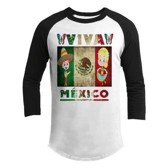 Kids Mexican Independence Day Maracas September 16 Toddler Mexic Youth Raglan Shirt - Thegiftio UK