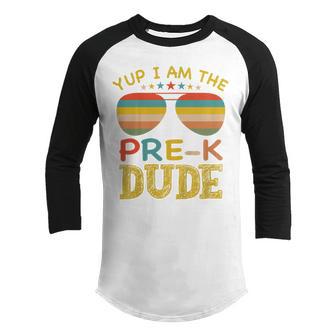 Kids Pre-K Dude Back To School First Day Of Preschool 2021 Youth Raglan Shirt - Thegiftio UK