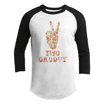 Kids Second Birthday Two Groovy Celebration For Kids Party Youth Raglan Shirt - Thegiftio UK