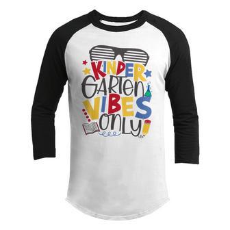 Kindergarten Vibes Only Happy First Day Of School Pencil Youth Raglan Shirt - Thegiftio UK