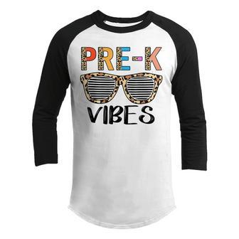 Leopard Team Pre-K Vibes 1St Day Back To School Teacher Kids Youth Raglan Shirt - Thegiftio UK