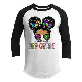 Little Miss 3Rd Grade African American Girl Youth Raglan Shirt - Thegiftio UK