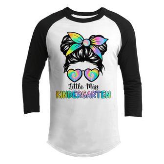 Little Miss Kindergarten Girls Back To School Daughter Youth Raglan Shirt - Thegiftio UK