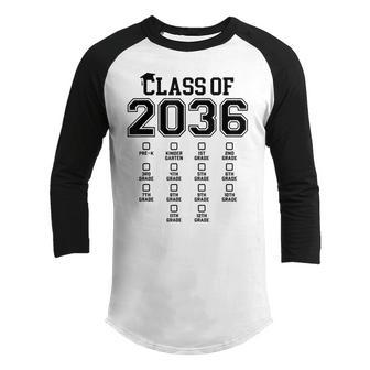 Pre-K Class Of 2036 Grow With Me First Day Of School Photo Youth Raglan Shirt - Thegiftio UK