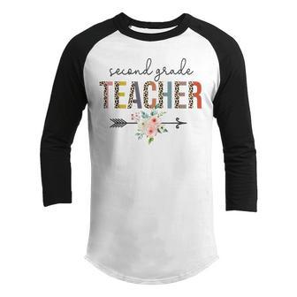 Second Grade Teacher Leopard Teachers Day Back To School Youth Raglan Shirt - Thegiftio UK