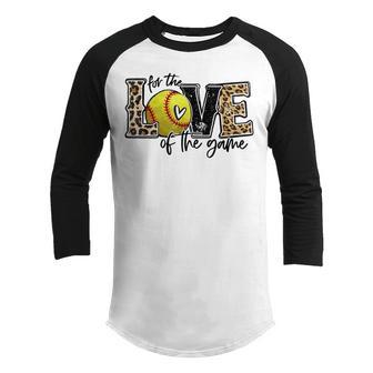Softball Mom For The Love Of The Game Softball Youth Raglan Shirt - Thegiftio UK