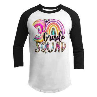 Tie Dye 3Rd Grade Squad Girls Boys Teacher Team 3Rd Grade Youth Raglan Shirt - Thegiftio UK