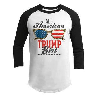 Trump Girl 2021 4Th July Youth Raglan Shirt - Thegiftio UK