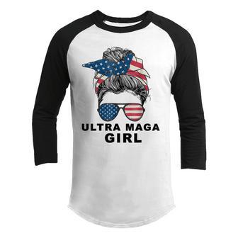 Ultra Mega Girl Patriotic Trump Republicans Conservatives Youth Raglan Shirt - Thegiftio UK