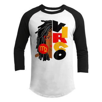 Virgo Girl Afro Locs Girl Zodiac Signs Birthday V3 Youth Raglan Shirt - Thegiftio UK